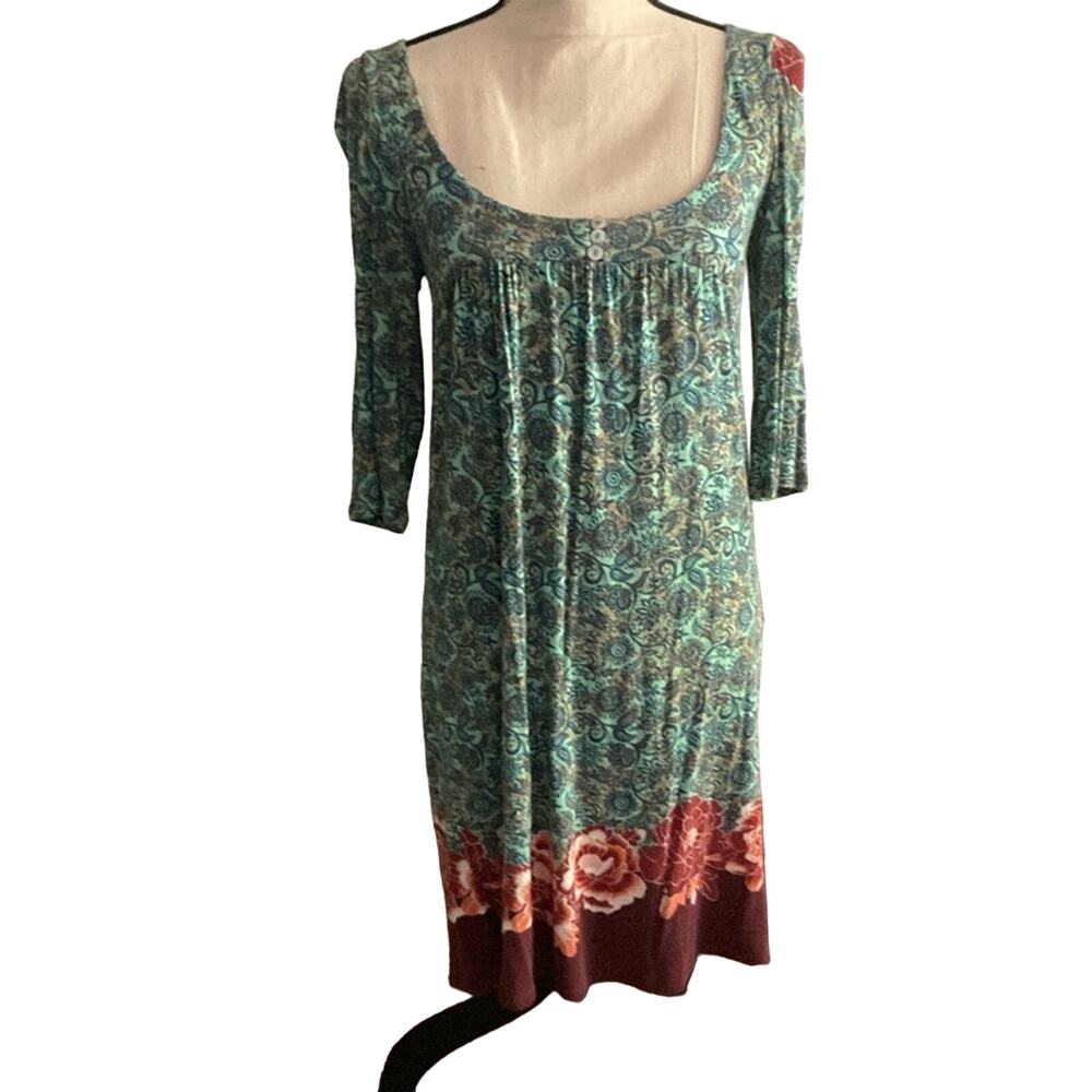 Eight sixty boutique brand made in USA mini casual boho cottage dress s
